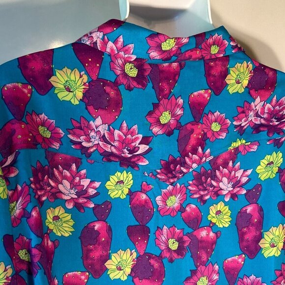 Roper NWT SZ XL Floral Cactus Print button front Western Shirt Ranch Rodeo Boho - Picture 7 of 13